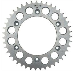Rear steel sprocket CHT Chiaravalli C chain 520 for Honda XR 400 R 96-07 Silver color