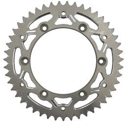 Rear ergal sprocket CHT Chiaravalli EC chain 520 for Husqvarna TC 510 1990 | 05-09 silver color