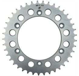 Rear steel sprocket CHT Chiaravalli C chain 520 for Suzuki RMZ 450 05-14 Silver color