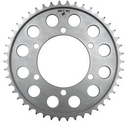 Rear steel sprocket CHT Chiaravalli C chain 525 for Triumph Street Triple 675 R 08-16 Silver color