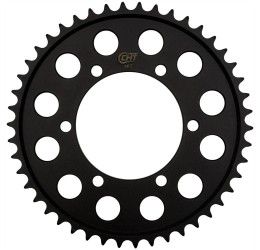 Rear steel sprocket CHT Chiaravalli C chain 525 for Triumph Street Triple 675 R 08-16 Black color