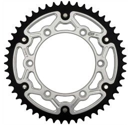 Rear bimetallic sprockets CHT Chiaravalli X-RACE chain 520 for Yamaha WRF 426 00-02 silver color