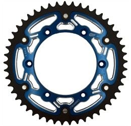 Rear bimetallic sprockets CHT Chiaravalli X-RACE chain 520 for Yamaha WRF 426 00-02 Blue color