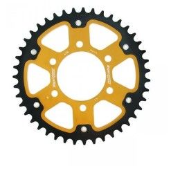 Rear bimetallic sprockets Supersprox STEALTH chain 520 for CFMoto 400 NK 19-22 Gold color