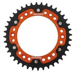 Rear bimetallic sprockets Supersprox STEALTH chain 520 for CFMoto 800 MT Touring 22-24 Orange color