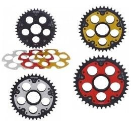 Rear bimetallic sprockets Supersprox EDGE chain 520 for Ducati 1098 S 07-09 with colored inserts