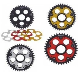 Rear bimetallic sprockets Supersprox EDGE chain 525 for Ducati Multistrada 1100 07-09 with colored inserts