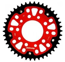 Rear bimetallic sprockets Supersprox STEALTH chain 525 for Honda Africa Twin CRF 1100 L DCT Adventure Sports 20-25 Red color