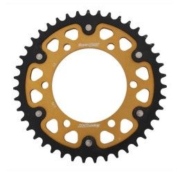 Rear bimetallic sprockets Supersprox STEALTH chain 530 for Suzuki GSX-R 1000 09-11 Gold color