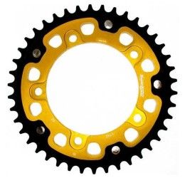 Rear bimetallic sprockets Supersprox STEALTH chain 525 for Triumph Speed Four 03-05 Gold color