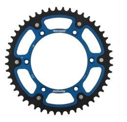 Rear bimetallic sprockets Supersprox STEALTH chain 520 for Yamaha WR 125 98-04 Blue color