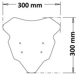 Isotta Touring Cupolino for Yamaha MT-07 2021 TRANSPARENT (300mmx300mm)