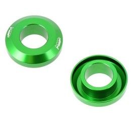 Motocross Marketing quick fit rear wheel spacers kit for Kawasaki KX 125 03-08 in ergal green
