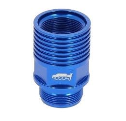 Rear brake reservoir cooling extension blue in alu7075 Motocross Marketing AV3430B