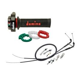 Throttle control racing twin-cylinder XM2 ERGAL Moto2 with grips Domino + Kit Universal cables (to ADAPT)