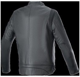 Alpinestars leather road jacket dyno black off-white red