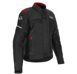 Acerbis touring jacket On Road Ruby Lady with protective inserts black-red colour