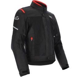 Acerbis touring jacket On Road Ruby with protective inserts black-red colour