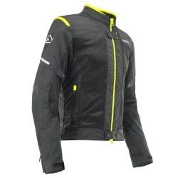 Acerbis touring jacket Ramsey My Vented 2.0 with protective inserts black-fluo yellow colour