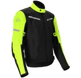 Acerbis touring jacket X-Street with protective inserts black-fluo yellow colour