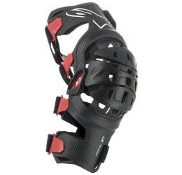 Knee shin guards Alpinestars bionic-10 RIGHT color Black-Gray-Red