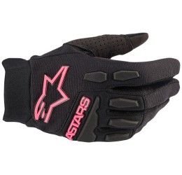 Gloves cross enduro Alpinestars women's Stella Full Bore Black-Fluorescent Pink