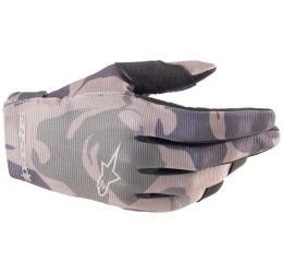 Gloves cross enduro Alpinestars Radar Black-blue-camo gray
