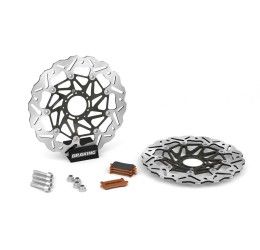 Kit couple front brake discs Braking SK2 wave floating for Honda Africa Twin CRF 1000 L Adventure Sport ABS 18-19 diameter OVERSIZE 320mm + spacers and bolts for OEM calipers + Braking front brake pads