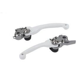 Polisport KIT foldings brake and clutch levers Honda CRF 450 R 07-20 white color