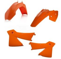 Acerbis basic plastic kit for KTM 125 EXC 2004 orange color