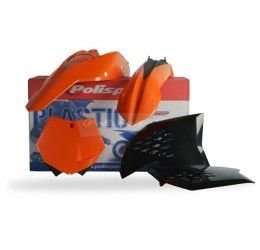 Polisport base plastic kit / complete plastic kit MX for KTM 125 SX 07-10 arancione/nero