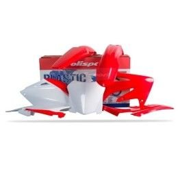 Polisport complete plastic kit MX for Honda CRF 250 R 2008 rosso cr04/bianco - colore oem
