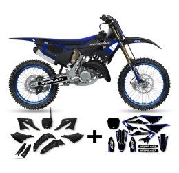 UFO Plastic and Graphic kit for Yamaha YZ 125 22-23 tecna black