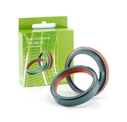 SKF green seals for GasGas MCF 450 21-25 kit Dual Compound with WP 48mm (1 oilseal+1 dust seal = for 1 fork)
