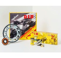 Kit final trasmission DID for Honda CB 650 F 14-19 (Chain DID 525 VX3 120 links - Front 15 - Rear 44 - Chain 525) modify rear +2