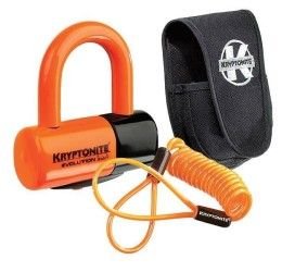 Kryptonite ORANGE COLOR EVOLUTION DISC PADLOCK WITH HOUSING AND REMINDER CABLE
