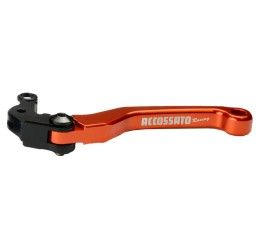 Folding clutch lever CNC Accossato for Husqvarna TC 510 04-10 orange color