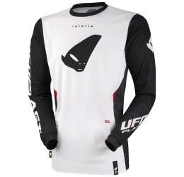 Jersey cross enduro UFO Tainite white and black - MADE IN ITALY