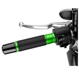 PUIG Grips ASCENT MODEL Green color - cod. 6326V - Length: 119 mm.
