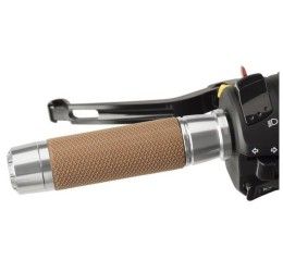 PUIG Grips Vintage model Silver color - cod. 9190P - Length: 119 mm.