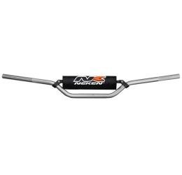 Neken Handlebar 22mm in aluminum color Silver with bar and bar pad (Cod. E00001-S)
