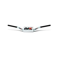 Neken Trial Handlebar 28.6mm in aluminum color White with bar pad (Cod. R0004C-WH)