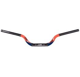 Neken Street Handlebar 28.6mm in aluminum color Blue-Orange (Cod. STR-MED-OR-BL)