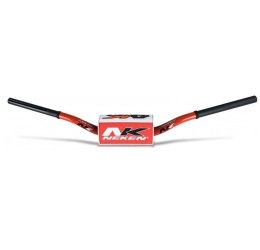 Neken Radical Design Handlebar 28.6mm in aluminum color Red-White with bar pad (Cod. R00101BC-RW)