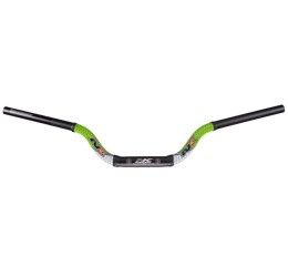 Neken Street Handlebar 28.6mm in aluminum color Green-White (Cod. STR-LOW-WH-GR)