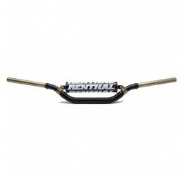 Renthal Twinwall Handlebar 28mm in Ergal7075 with bar YZ/YZ-F high black (A=811 B=85 C=47 D=95 E=36 F=179)