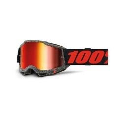 100% ACCURI 2 HUARAKI GOGGLE - RED MIRROR LENS (Also included: Clear lens extra)