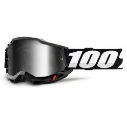 Off-Road Goggle 100% The Accuri 2 model Black Mirror silver lens (Also included: Clear lens extra)