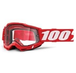 Off-Road Goggle 100% The Accuri 2 Enduro Moto model Red clear dual vented lens