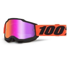 100% ACCURI 2 GOGGLE Ferran - red mirror lens (Also included: Clear lens extra)